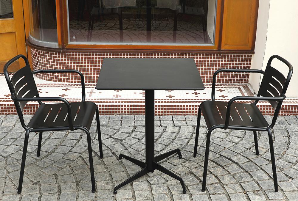 Black Outdoor Dining Table